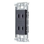 Rakuten - パナソニック WTL13523HK【アドバンスシリーズ】埋込扉付ダブルコンセント(金属枠付）（グレー）15A125V AC