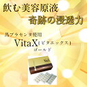 プラセンタ サプリ 国内産 VitaX ビタエックス 100粒 原液100％カプセル 馬プラセンタ 高濃度 液体 美容 美肌 健康 女性 男性 中高年 しわ たるみ ハリ 人気 おすすめ 送料無料 2