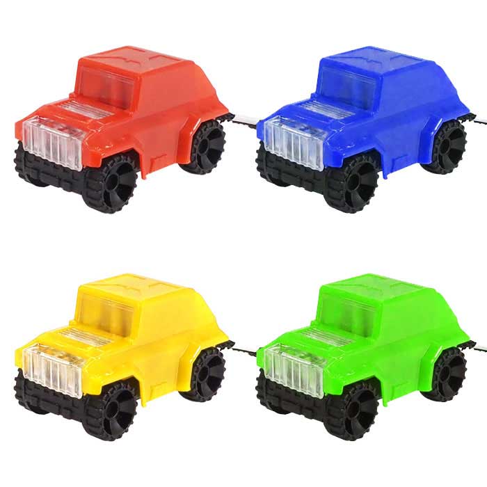 光る ピカピカ オフロードカー ストラップ 24個セット (sy4963)