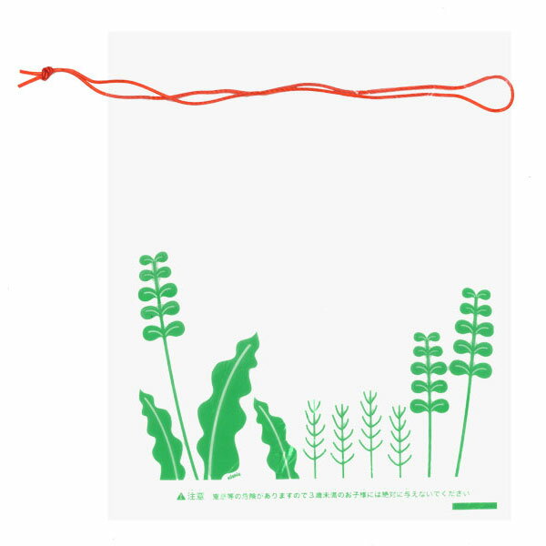 金魚袋 水草柄 100枚セット
