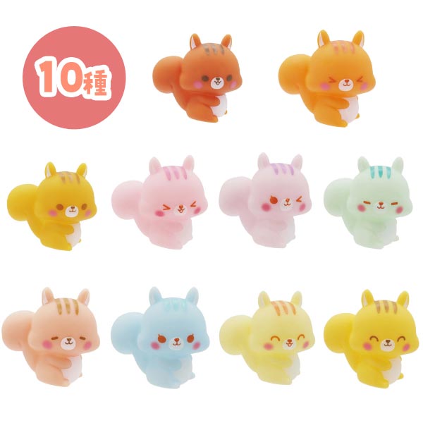 らんらん おもちゃ お祭り 景品のぷかぷかパステルリスちゃん [25個セット] (sy4531)｜アングル2