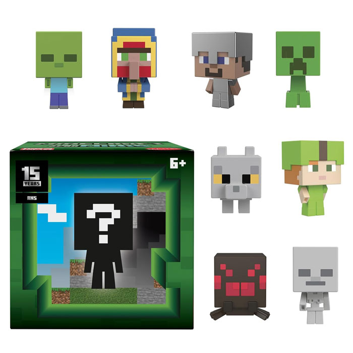 乐天商城 - MINECRAFT マインクラフト モブヘッド ミニフィギュア アソートL ブラインドパック 単品 [どれが届くかお楽しみ♪]
