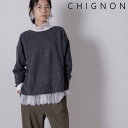 【予約】【9月下旬〜10月上旬入荷予定入荷予定】CHIGNON シニヨン サイドスリット2WAYニット サイドスリット 2WAY ニット ニットトップス トップ...