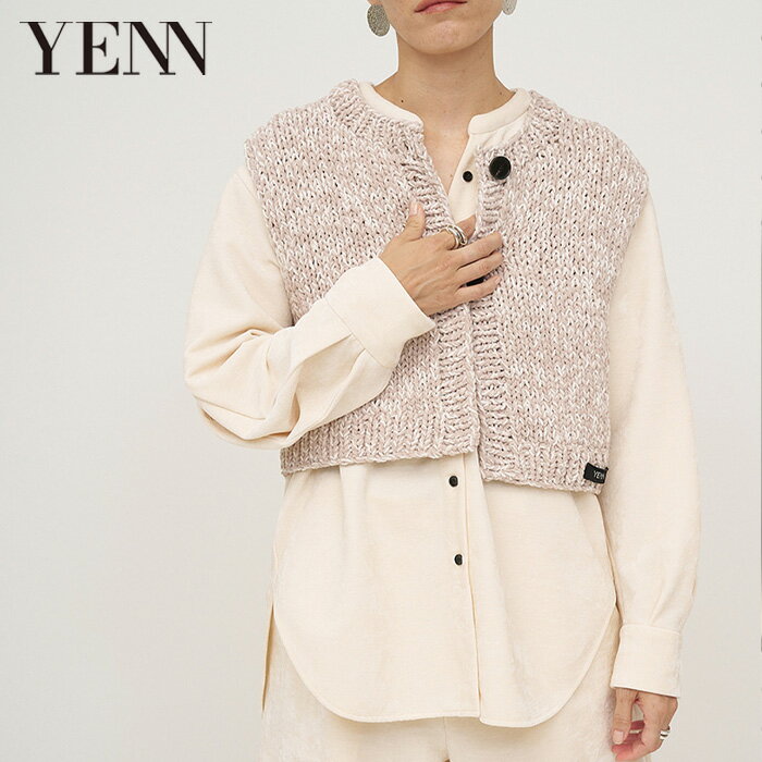 【即納】【2025秋冬新作】YENN イエン MIX HAND KNIT VEST ミックスハンドニットベスト ミックス ハンドニット ニットベスト ニットジレ ニット ベスト ジレ レイヤード 重ね着 Y254-91117のサムネイル