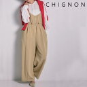 【予約】【12月上旬~中旬入荷予定】CHIGNON シニヨン 2WAYキャミサロペット 2WAY キャミサロペット キャミソールサロペット サロペット オールインワン コンビネゾン ワイドパンツ カジュアル きれいめ カジュアル ベージュ カーキ ブラック 黒 3556-414