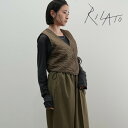 【予約】【7月下旬~8月上旬入荷予定】RILATO リラート アクセサリーベスト ベスト ショート丈ベスト クロップド丈ベスト ノースリーブベスト ビスチェ 前開き カーキ ブラック レディース トップス r25320(4)