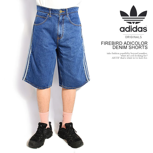 アディダス オリジナルス ショートパンツ adidas Originals FIREBIRD ADICOLOR DENIM SHORTS メンズ デニムショーツ KD1500 送料無料 ストリート スポーツ c-lotus-10046701 CRESCENT LOTUS パッケージ画像