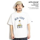 アップルバム Tシャツ APPLEBUM New York Yankees Boy T-shirt メンズ 半袖 クルーネックTシャツ ヘビーオンス MLB 送料無料 ストリート