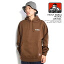 xfCrX p[J[ BEN DAVIS HEAVY SWEAT HOODIE -BROWN- Y vI[o[ wr[EFCg  Xg[g