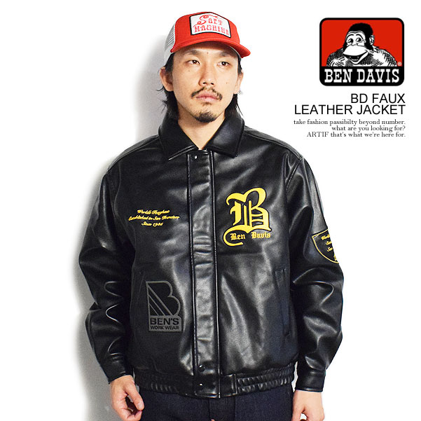 30％OFF SALE セール ベンデイビス ジャケット BEN DAVIS BD FAUX LEATHER JACKET メンズ ブルゾン フェイクレザー 送料無料 ストリートのサムネイル