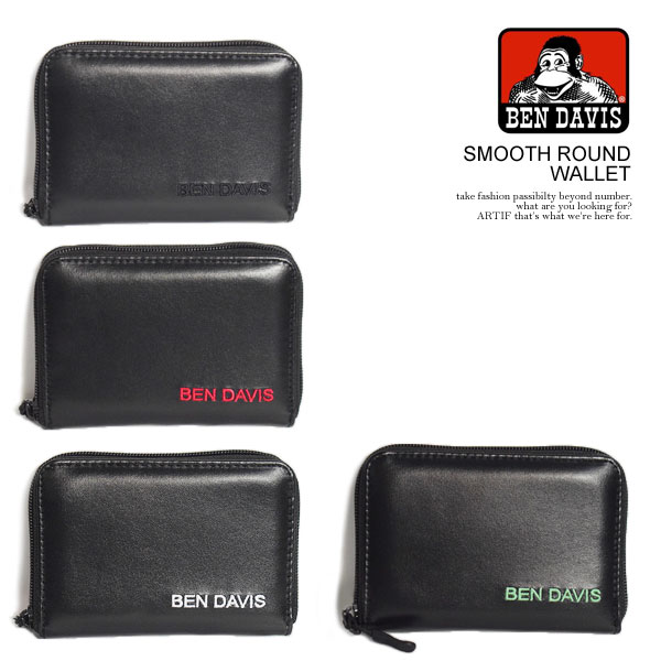 楽天CRESCENT LOTUSベンデイビス 財布 BEN DAVIS SMOOTH ROUND WALLET メンズ 二つ折り財布 ラウンドウォレット 送料無料 ストリート