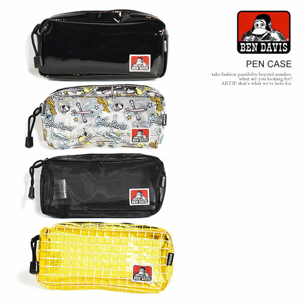 乐天商城 - ベンデイビス ペンケース BEN DAVIS PEN CASE メンズ 筆箱 ペンポーチ 文房具 クリアペンケース ストリート