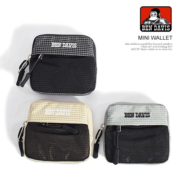 乐天商城 - ベンデイビス 財布 BEN DAVIS MINI WALLET メンズ ウォレット コンパクト財布 ミニウォレット ミニポーチ ストリート