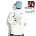 ベンデイビス Tシャツ BEN DAVIS OVERLAP BACK SIDE COOL TOUCH TEE -WHITE- メンズ 半袖Tシャツ オーバーサイズ 送料無料 ストリート