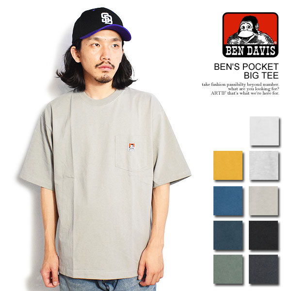 ベンデイビス Tシャツ BEN DAVIS BEN 039 S POCKET BIG TEE メンズ 半袖 半袖Tシャツ ストリート