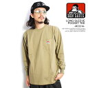 ベンデイビス Tシャツ BEN DAVIS LONG SLEEVE POCKET TEE -MOCHA- メンズ 長袖 ロンT ポケットTシャツ