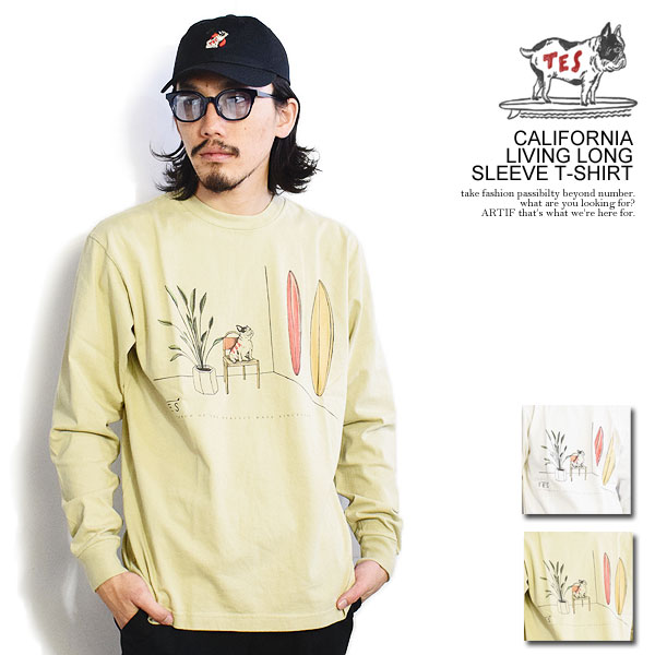 エンドレスサマー Tシャツ The Endless Summer TES CALIFORNIA LIVING LONG SLEEVE T-SHIRT メンズ レディース ロンT