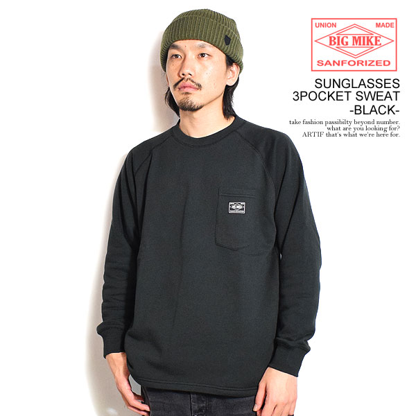 ӥåޥ å BIG MIKE SUNGLASSES 3POCKET SWEAT -BLACK-  ȥ졼ʡ ΢ӥå إӡ...