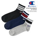 チャンピオン ソックス CHAMPION QUARTER LENGTH 3P SOCKS メンズ 靴下 クォーターレングスソックス 3足組 ストリート