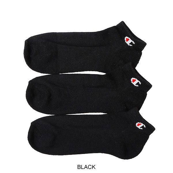 CRESCENT LOTUSのチャンピオン ソックス CHAMPION SHORT LENGTH 3P SOCKS メンズ 靴下 ショートレングスソックス 3足組 ストリート｜アングル3