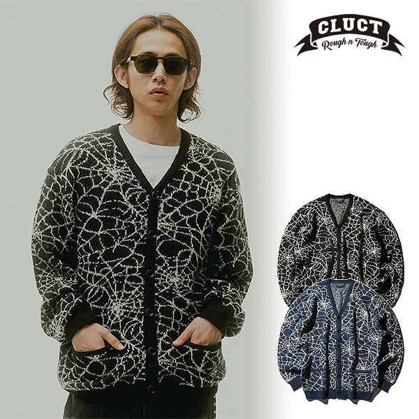 乐天商城 - 2026 夏秋 先行予約 9月～10月入荷予定 クラクト カーディガン CLUCT SPIDER WEB [CARDIGAN] メンズ 送料無料 キャンセル不可