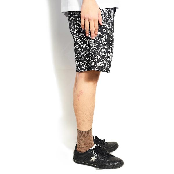 COOKMAN クックマン ショートパンツ CHEF SHORT PANTS PAISLEY BLACK 231-01884 32...
