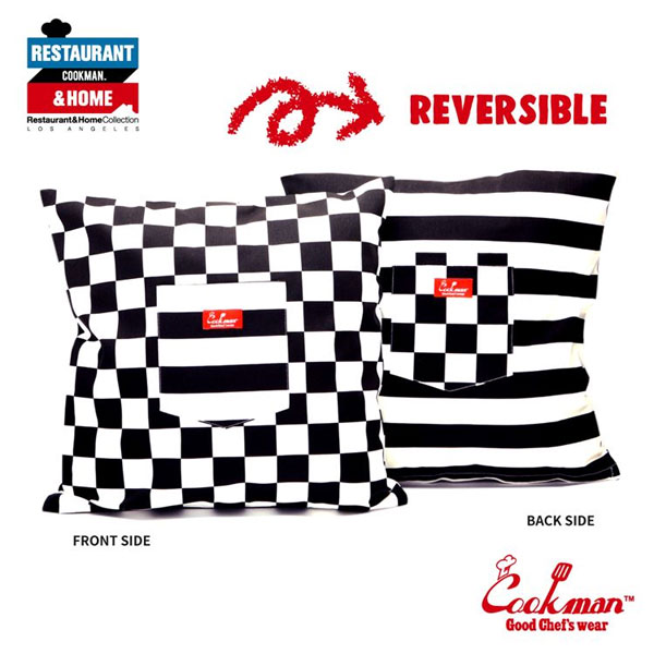 COOKMAN åޥ å󥫥С CUSHION POCKET COVER REVERSIBLE CHECKER BORDER  ǥ ...