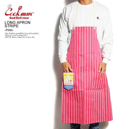 クックマン エプロン COOKMAN LONG APRON STRIPE -PINK- ストリート系 ファッション
