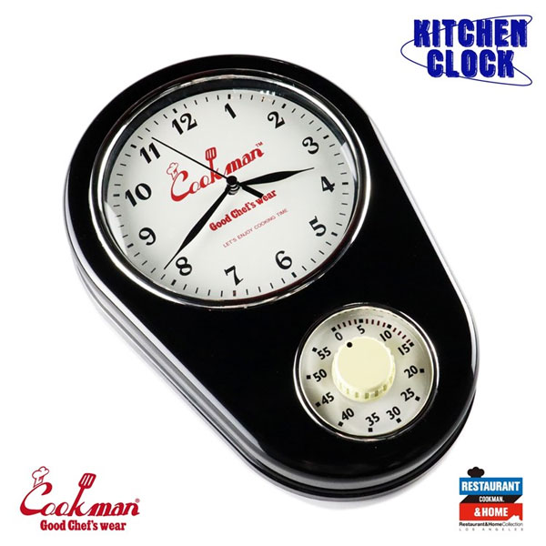 COOKMAN クックマン キッチンクロック 時計 掛け時計 キッチンタイマー KITCHEN CLOCK BLACK BLACK メンズ レディース 男女兼用 コックマン c-lotus-10031090 CRESCENT LOTUS サンプル画像2