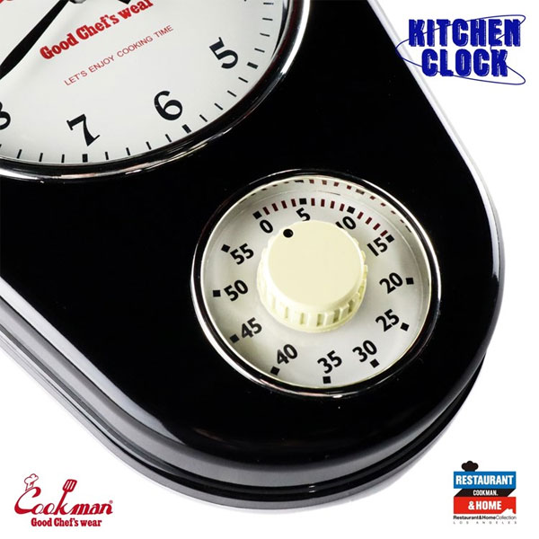 COOKMAN クックマン キッチンクロック 時計 掛け時計 キッチンタイマー KITCHEN CLOCK BLACK BLACK メンズ レディース 男女兼用 コックマン c-lotus-10031090 CRESCENT LOTUS サンプル画像3