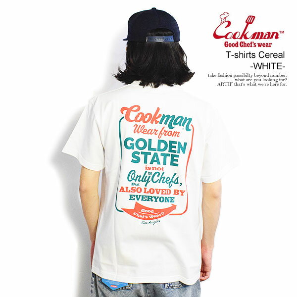 クックマン Tシャツ COOKMAN T-shirts Cereal -WHITE- メンズ 半袖 アメリカ 西海岸 ストリート