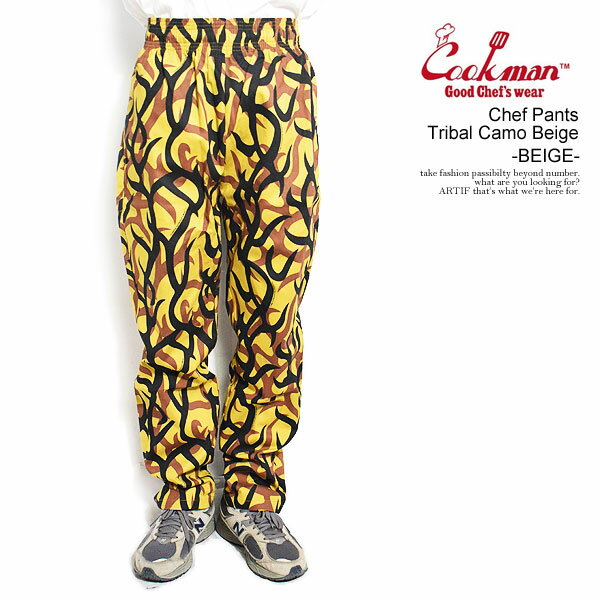 楽天CRESCENT LOTUSクックマン パンツ COOKMAN Chef Pants Tribal Camo Beige -BEIGE- メンズ シェフパンツ イージーパンツ 送料無料 ストリート