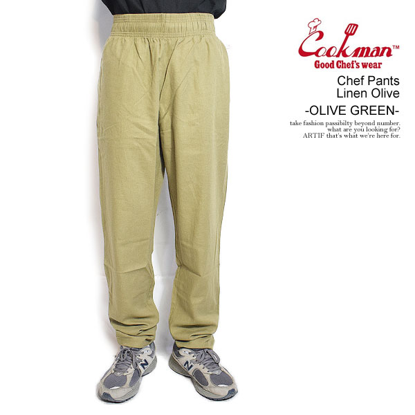 åޥ ѥ COOKMAN Chef Pants Linen Olive -OLIVE GREEN-  եѥ ...