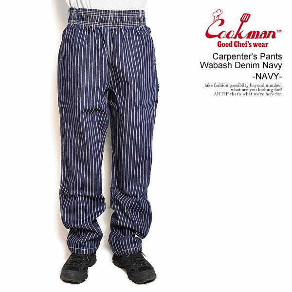 楽天CRESCENT LOTUSクックマン パンツ COOKMAN Carpenter's Pants Wabash Denim Navy -NAVY- メンズ カーペンターズパンツ シェフパンツ イージーパンツ 送料無料 ストリート