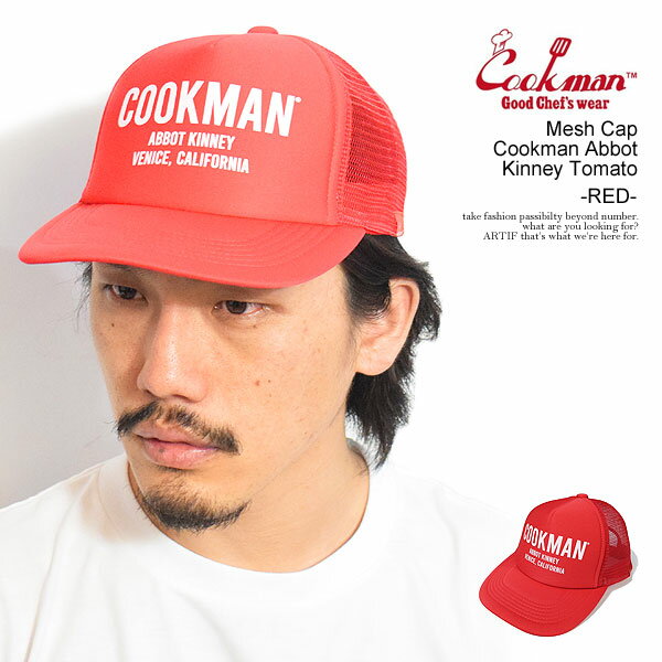 åޥ å COOKMAN Mesh Cap Cookman Abbot Kinney Tomato -RED-  å...