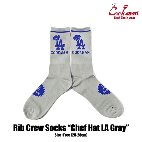 åޥ å COOKMAN Rib Crew Socks Chef Hat LA Gray -GRAY-  롼å ...