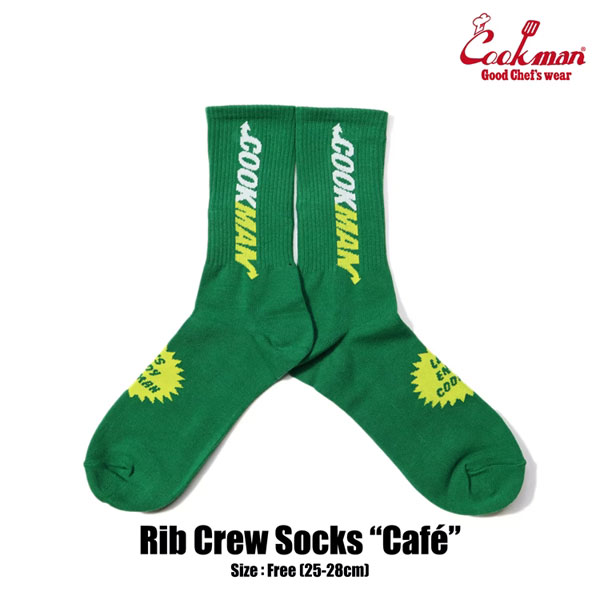 åޥ å COOKMAN Rib Crew Socks Cafe -DARK GREEN-  롼å  ߥå...