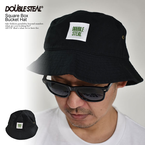 DOUBLE STEAL _uXeB[ nbg Square Box Bucket Hat Y oPn