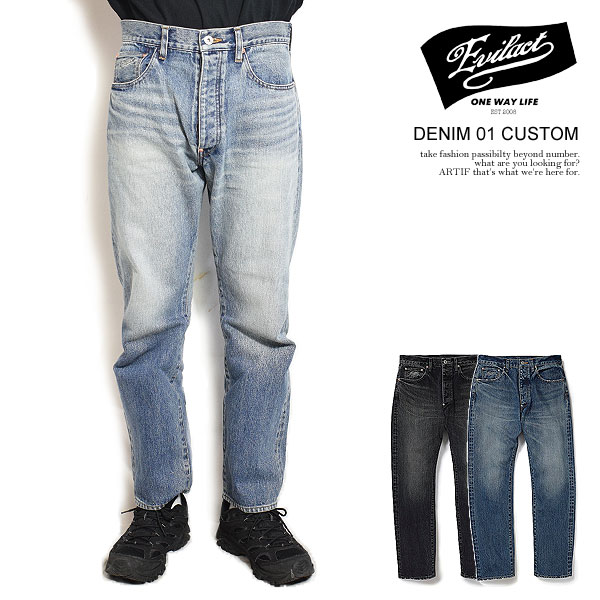 イーブルアクト パンツ EVILACT EVILACT DENIM 01 CUSTOM メンズ デニムパンツ セルビッチデニム ストレートデニム 送料無料 ストリート
