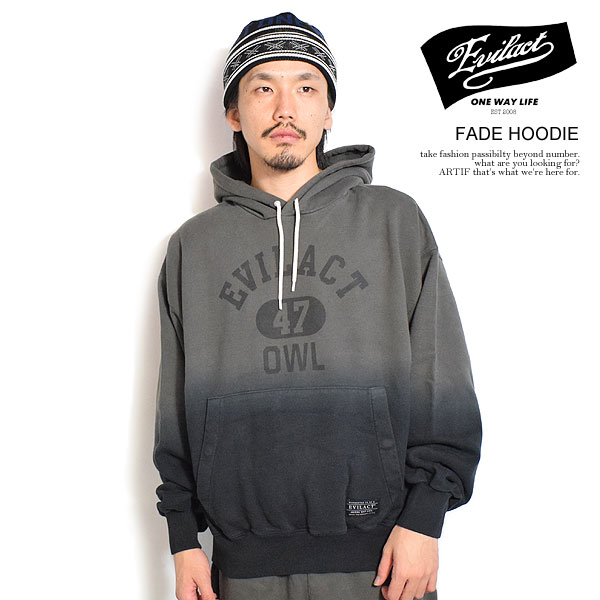 30%OFF SALE セール イーブルアクト パーカー EVILACT FADE HOODIE メンズ プルオーバー スウェット ヘビーウェイト 加工 送料無料 ストリート