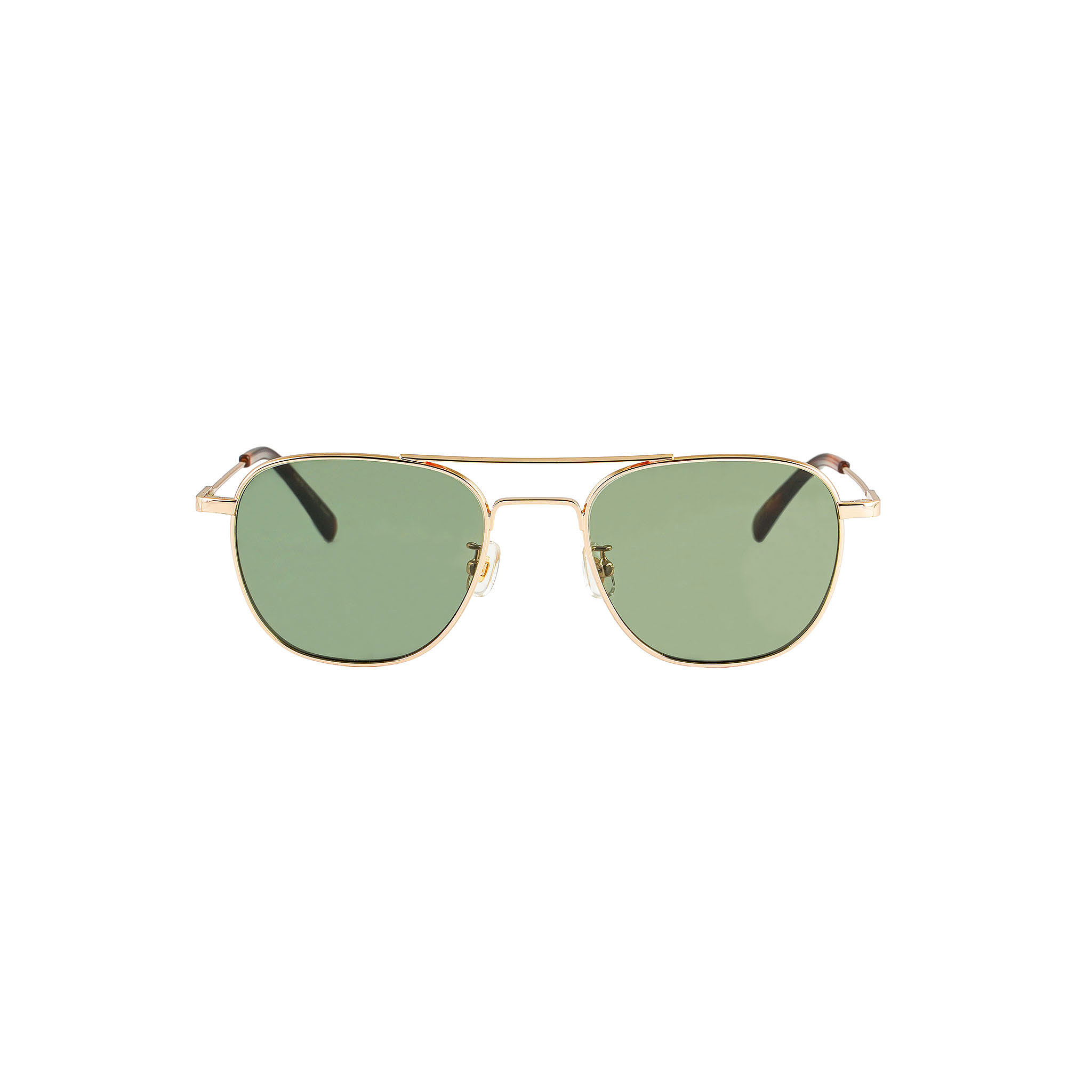 イーブルアクト アイウェア サングラス EVILACT EYEWEAR MIAMI -GOLD×BROWN TORT.- / グリーンレンズ メンズ カラーレンズ