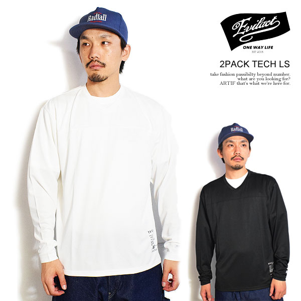 乐天商城 - イーブルアクト Tシャツ EVILACT 2PACK TECH LS メンズ 長袖 パックTシャツ 2枚セット フットボールTシャツ 送料無料 ストリート