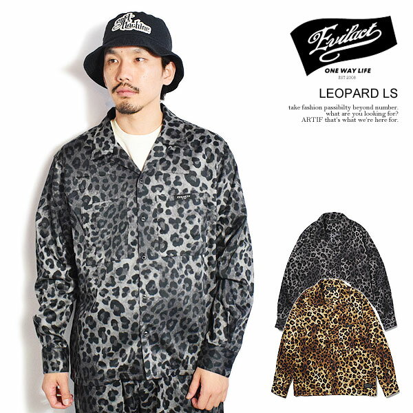 乐天商城 - 20％OFF SALE セール イーブルアクト シャツ EVILACT LEOPARD LS メンズ 長袖 総柄シャツ レオパード柄 バイカー 送料無料 ストリート