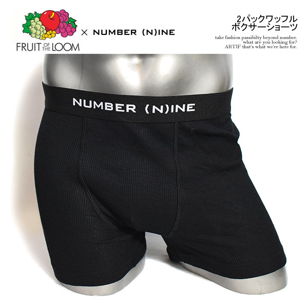 楽天CRESCENT LOTUSフルーツオブザルーム ボクサーパンツ FRUIT OF THE LOOM FTL × NUMBER（N）INE 2パックワッフルボクサーショーツ メンズ アンダーウェア 2枚組 コラボ ストリート