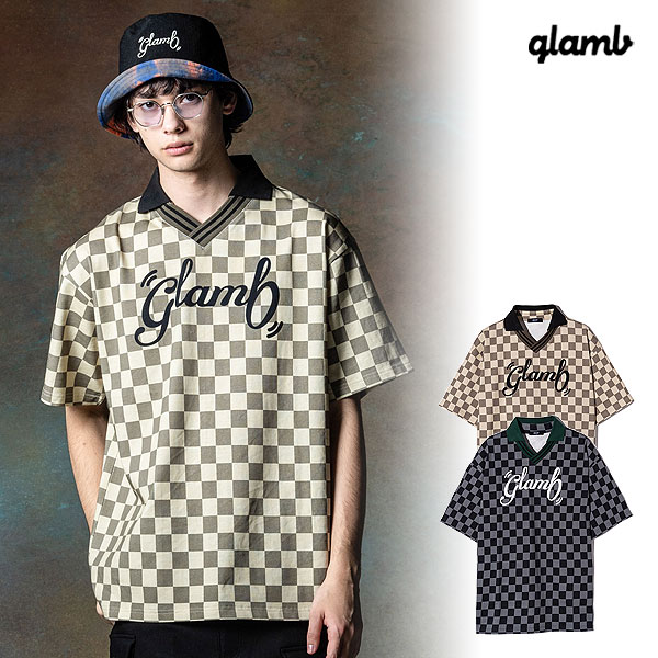 2024 夏 先行予約 5月下旬～6月上旬入荷予定 グラム ポロシャツ glamb Checkered Polo Shirt チェッカードポロシャツ 送料無料