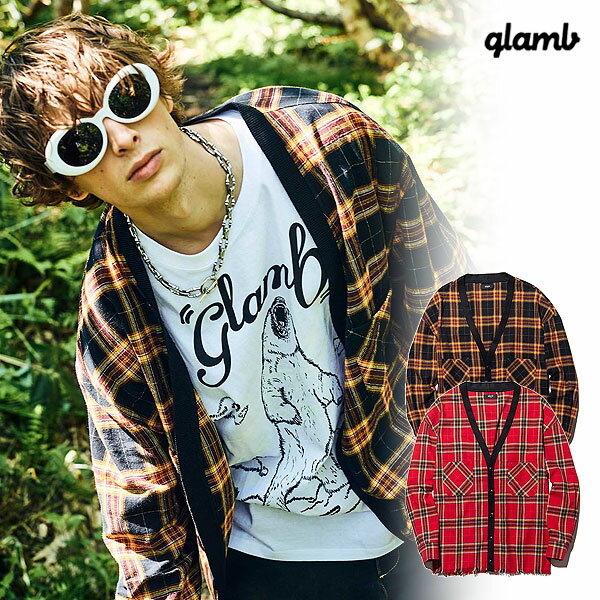 グラム カーディガン glamb Dad Check Cardigan ダッドチェックカーディガン