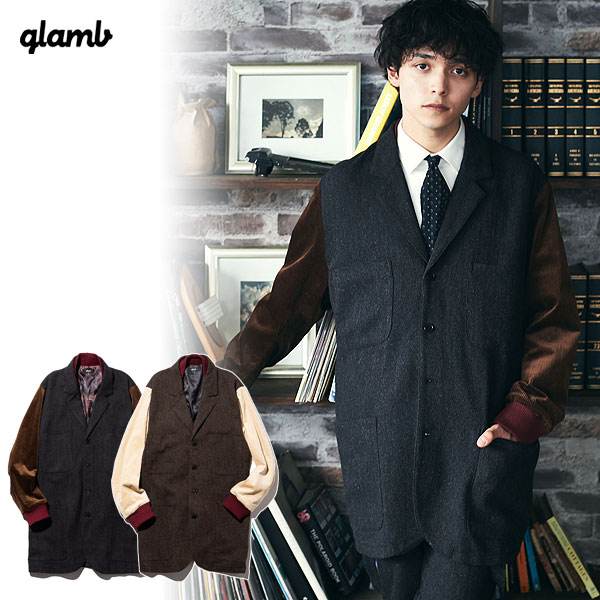 グラム ツイードジャケット メンズ 50％OFF SALE セール glamb グラム ジャケット マルチマテリアルツイードジャケット Multi Material Tweed JKT メンズ おしゃれ