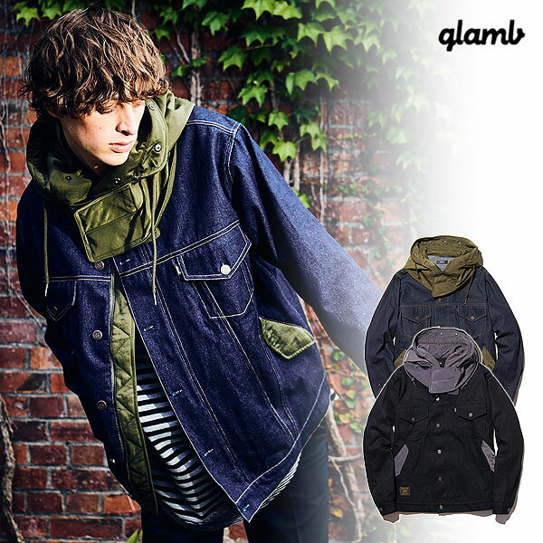 O WPbg glamb Military Hood Denim JKT ~^[t[hfjWPbg