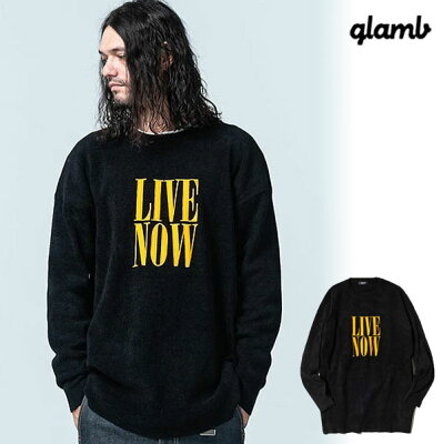 50%OFF SALE セール glamb グラム ニット ナイロンフェザーメッセージニット Nylon Feather Message Knit メンズ おしゃれ