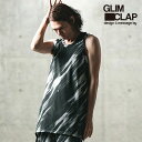 【お取り寄せ 30%OFF SALE セール】 グリムクラップ タンクトップ GLIMCLAP Patterned tank top-monochrome geometric pattern-